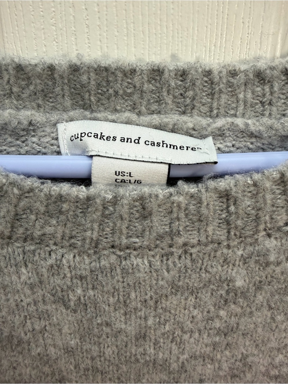 cupcakes & cashmere Soft Heather Gray Knit Crewneck Sweater - Picture 2 of 3